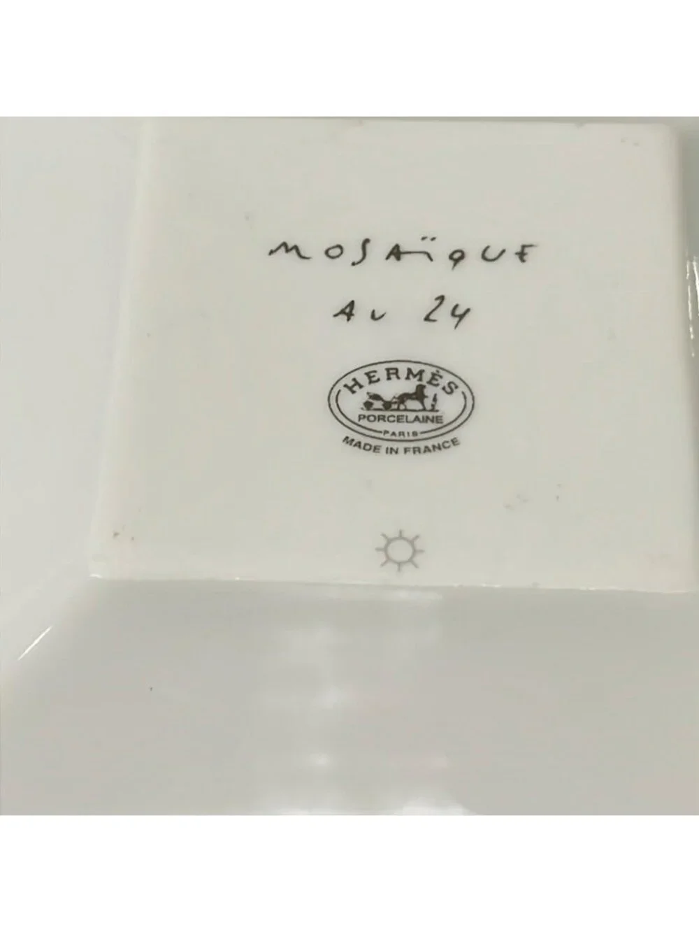 Hermes White Light Gray Tray Case Mosaique Au 24 Mosaic Vanquatre